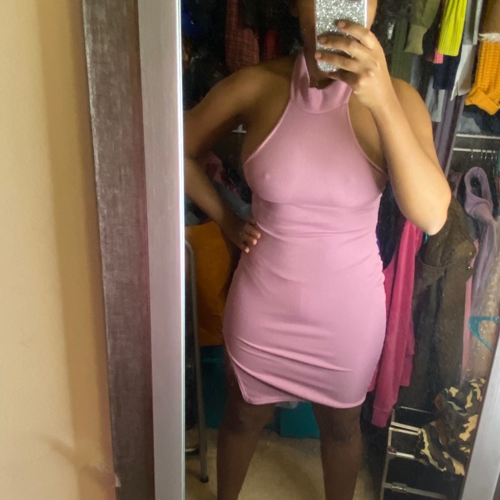 Mauve Pink halter dress